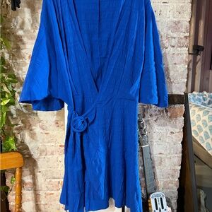 Elegant Blue Midi Dress